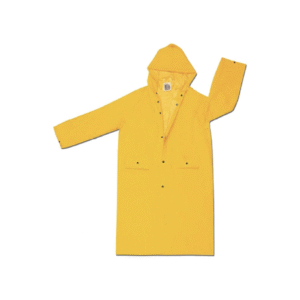 Impermeable tipo gabardina amarillo